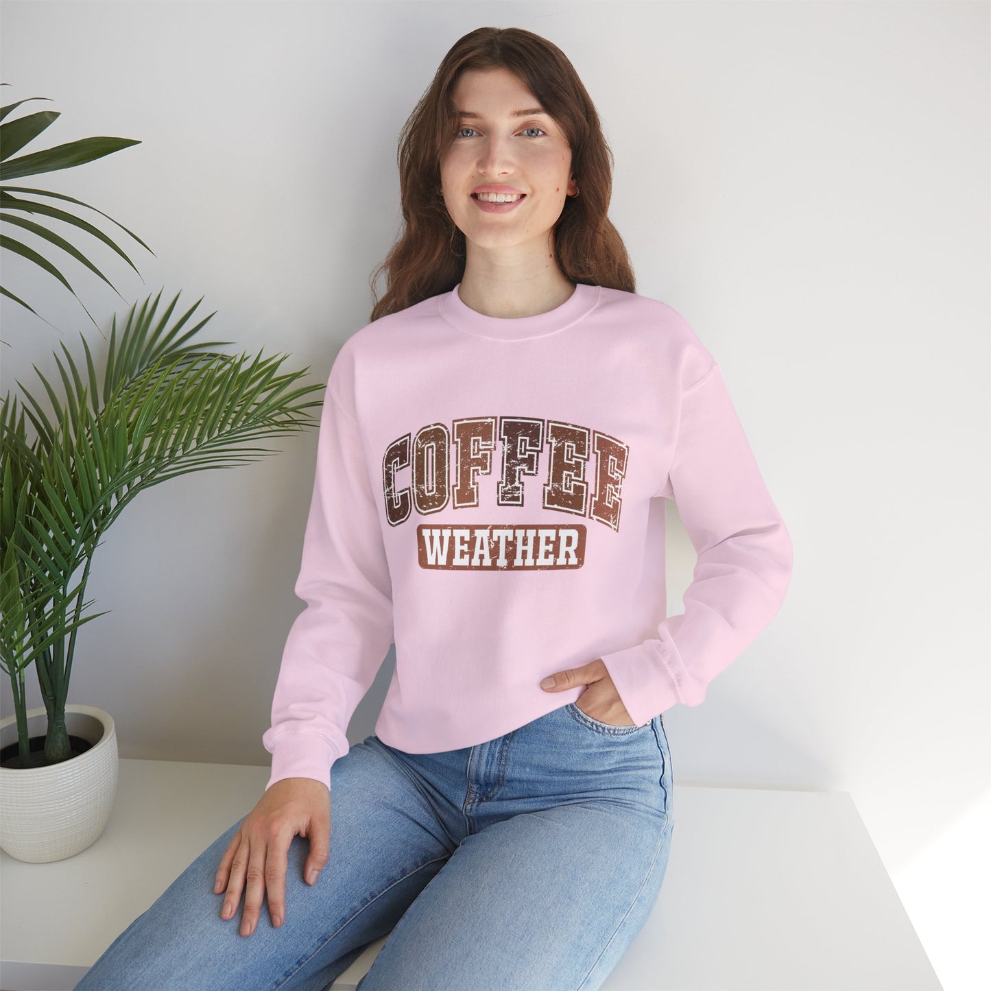 Kaffee-Wetter Unisex Rundhals-Sweatshirt
