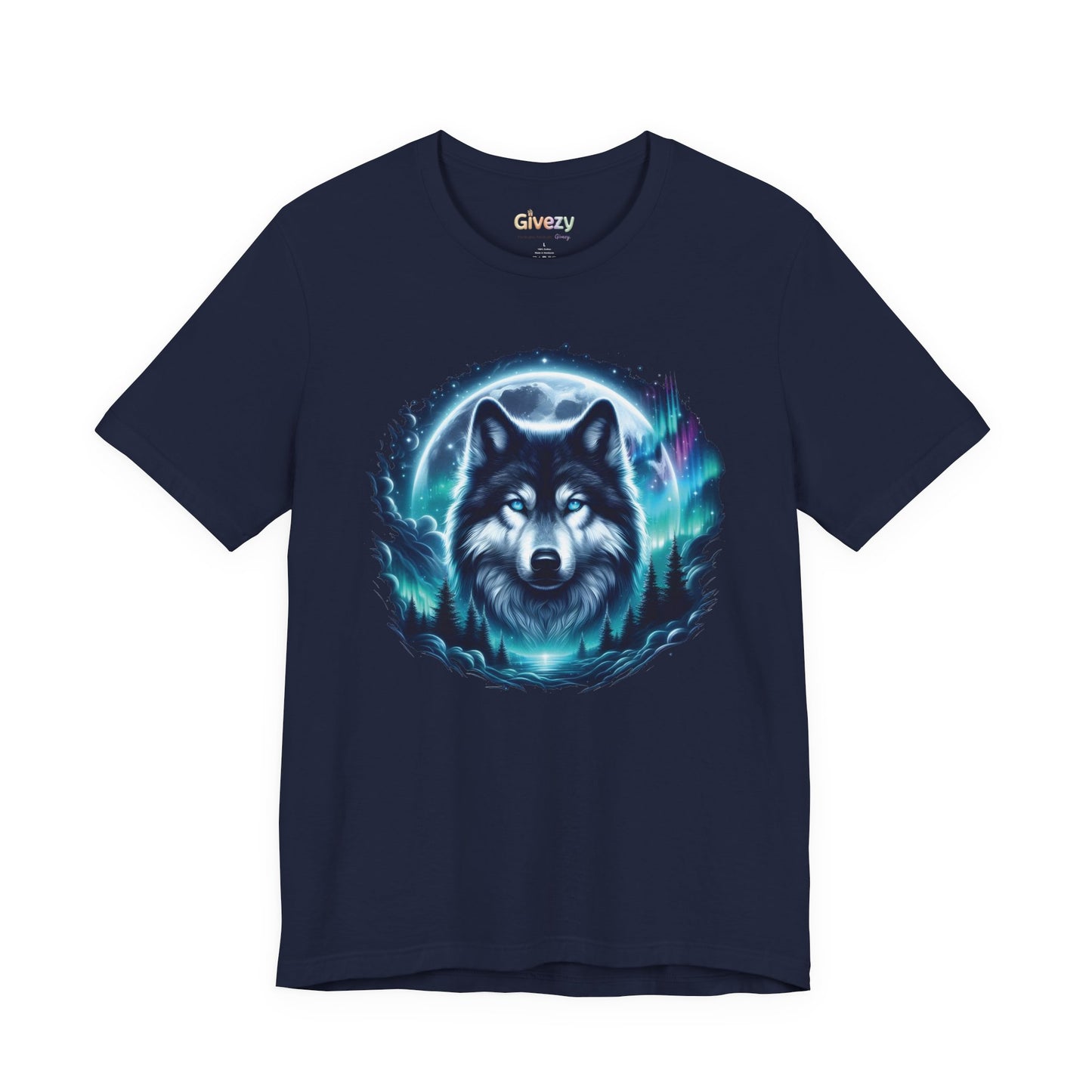 Northern Wolf Glow Unisex Grafik-T-Shirt