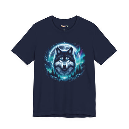 Northern Wolf Glow Unisex Grafik-T-Shirt