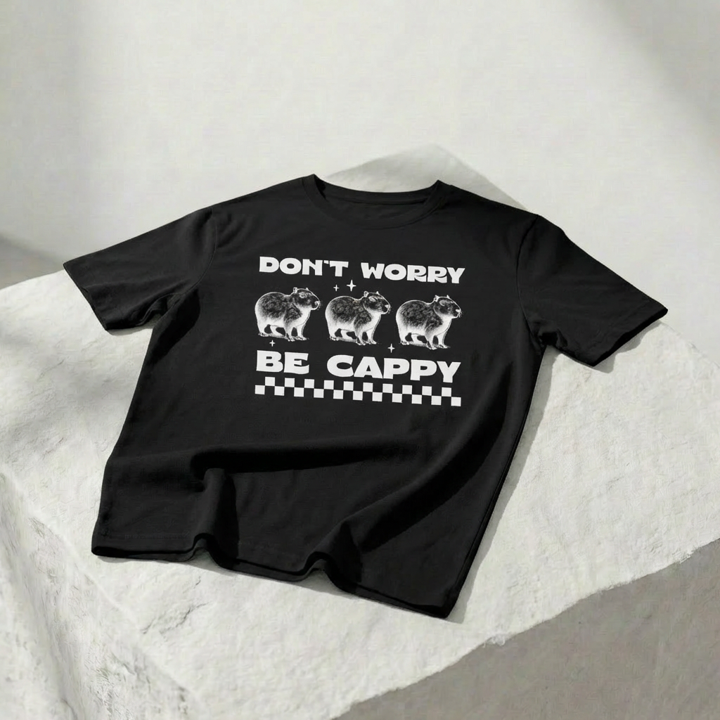 Don’t Worry, Be Cappy — Unisex Graphic T-Shirt