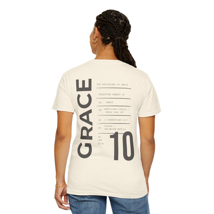 Grace - Personalized Number Scripture Unisex T-Shirt, 2 Corinthians 12:9 Bible Verse Tee, Christian Gift for Recovery, Modern Streetwear Faith
