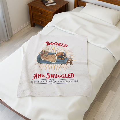 Booked and Snuggled Kuschelige Ultraweiche Velours-Decke