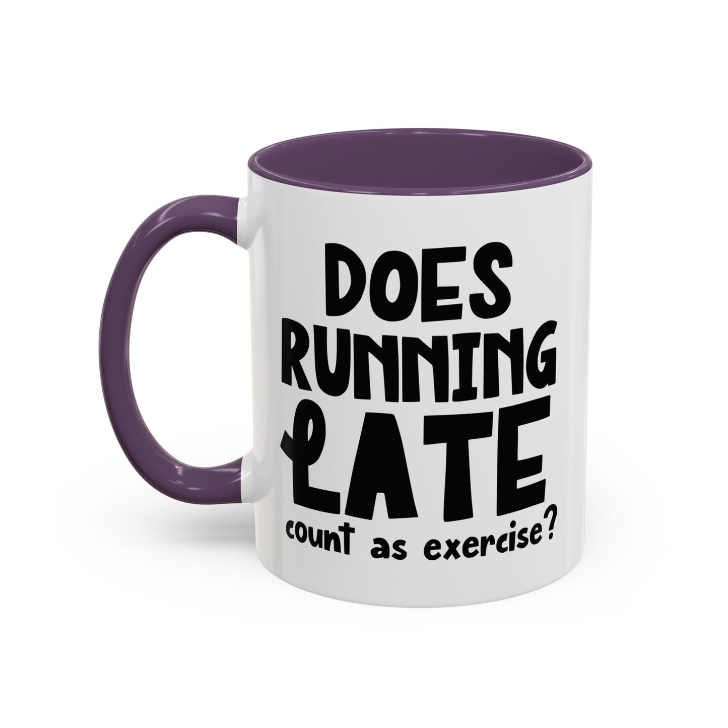 Zählt Zuspätkommen als Sport? - Zweifarbige Tasse (325 ml/443 ml)