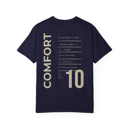 Comfort - Personalized Number Scripture Unisex T-Shirt, Psalm 23:4 Bible Verse Tee, Christian Gift for Grief, Modern Streetwear Faith