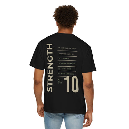 Strength - Personalized Number Scripture Unisex T-Shirt, Isaiah 40:31 Bible Verse Tee, Christian Gift for Caregivers, Modern Streetwear Faith