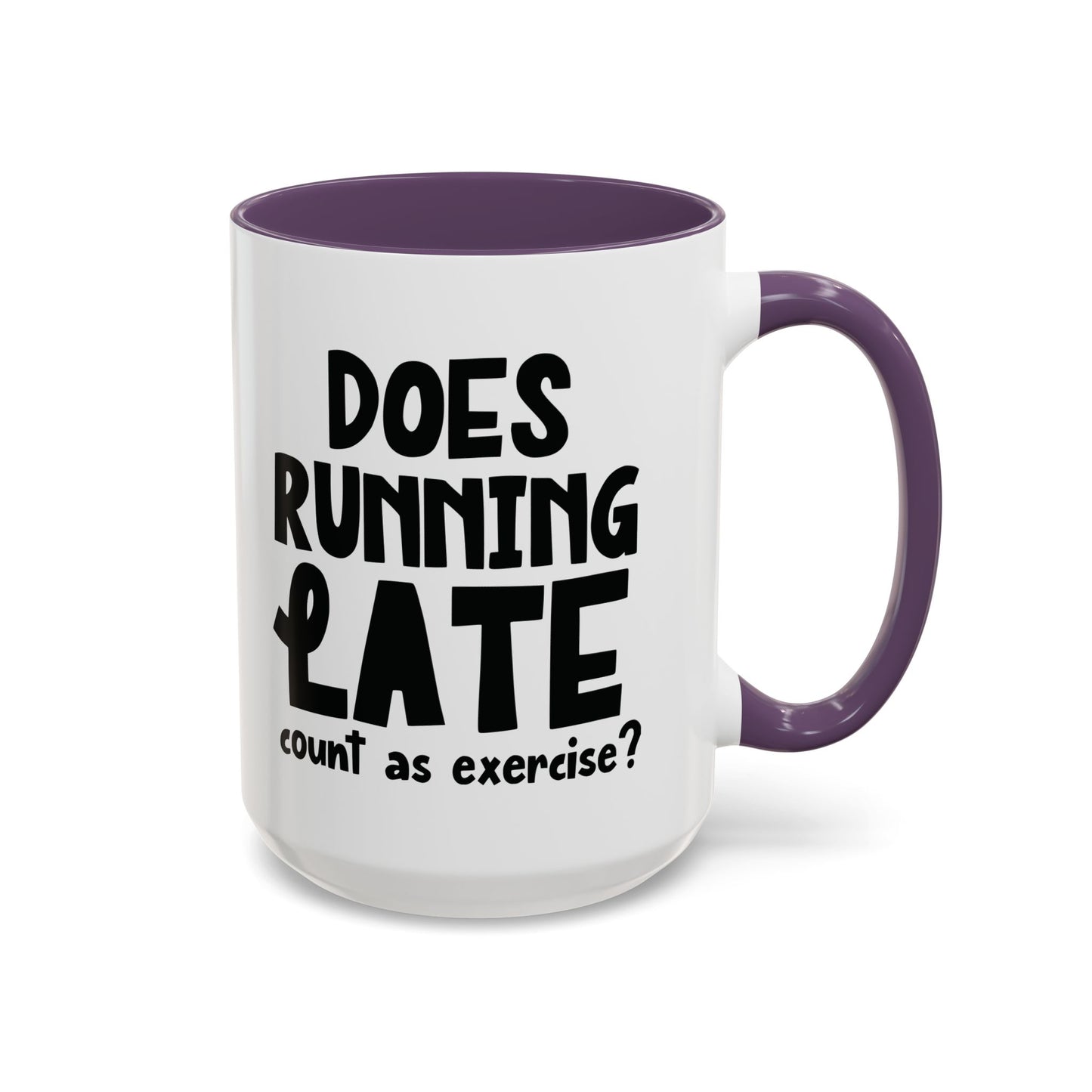 Zählt Zuspätkommen als Sport? - Zweifarbige Tasse (325 ml/443 ml)