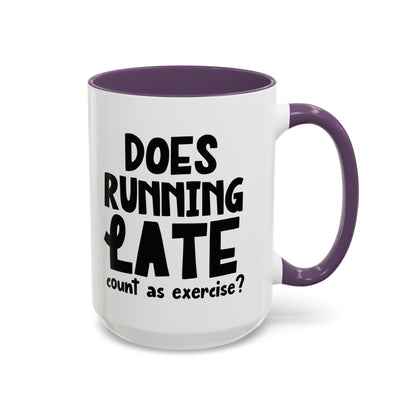 Zählt Zuspätkommen als Sport? - Zweifarbige Tasse (325 ml/443 ml)