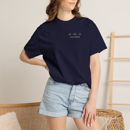 Patience - Personalized Number Scripture Unisex T-Shirt, Romans 12:12 Bible Verse Tee, Christian Gift for Waiting, Modern Streetwear Faith