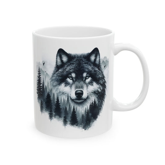 Wolf Forest - Weiße Tasse (325ml/444ml)