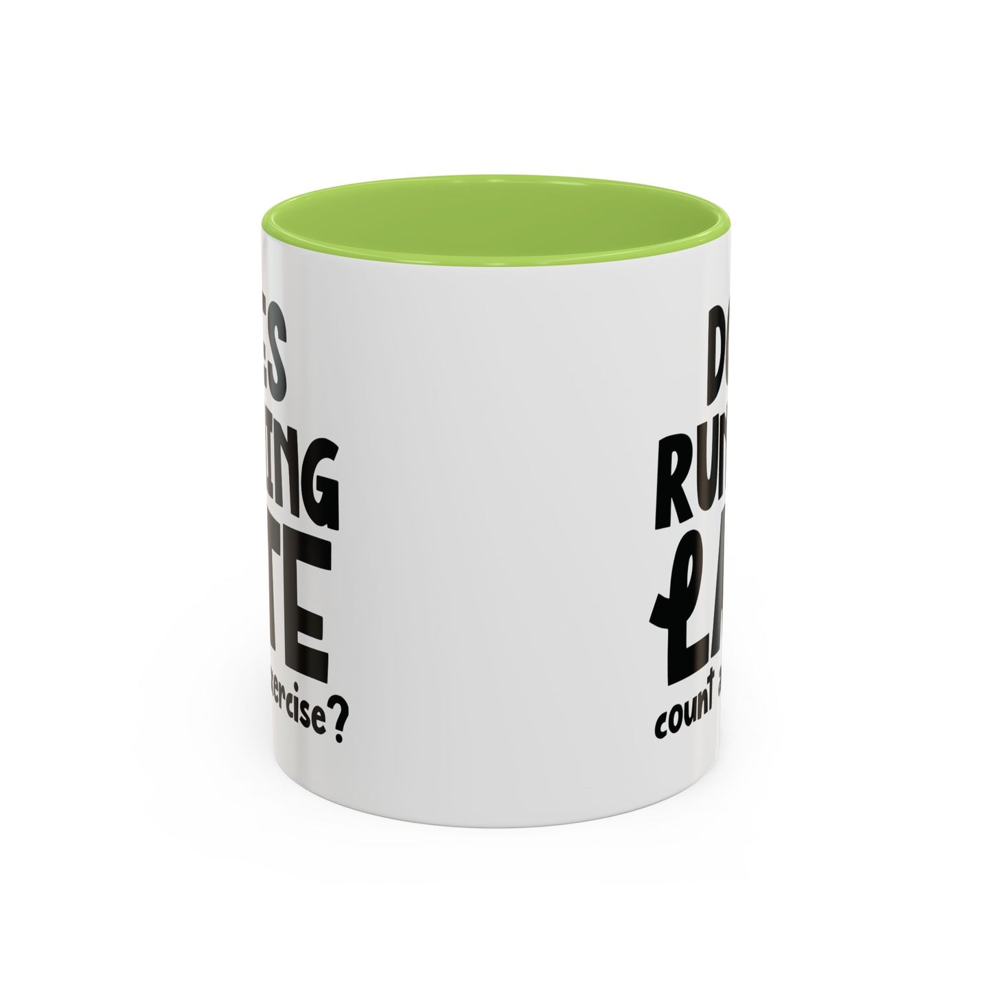 Zählt Zuspätkommen als Sport? - Zweifarbige Tasse (325 ml/443 ml)