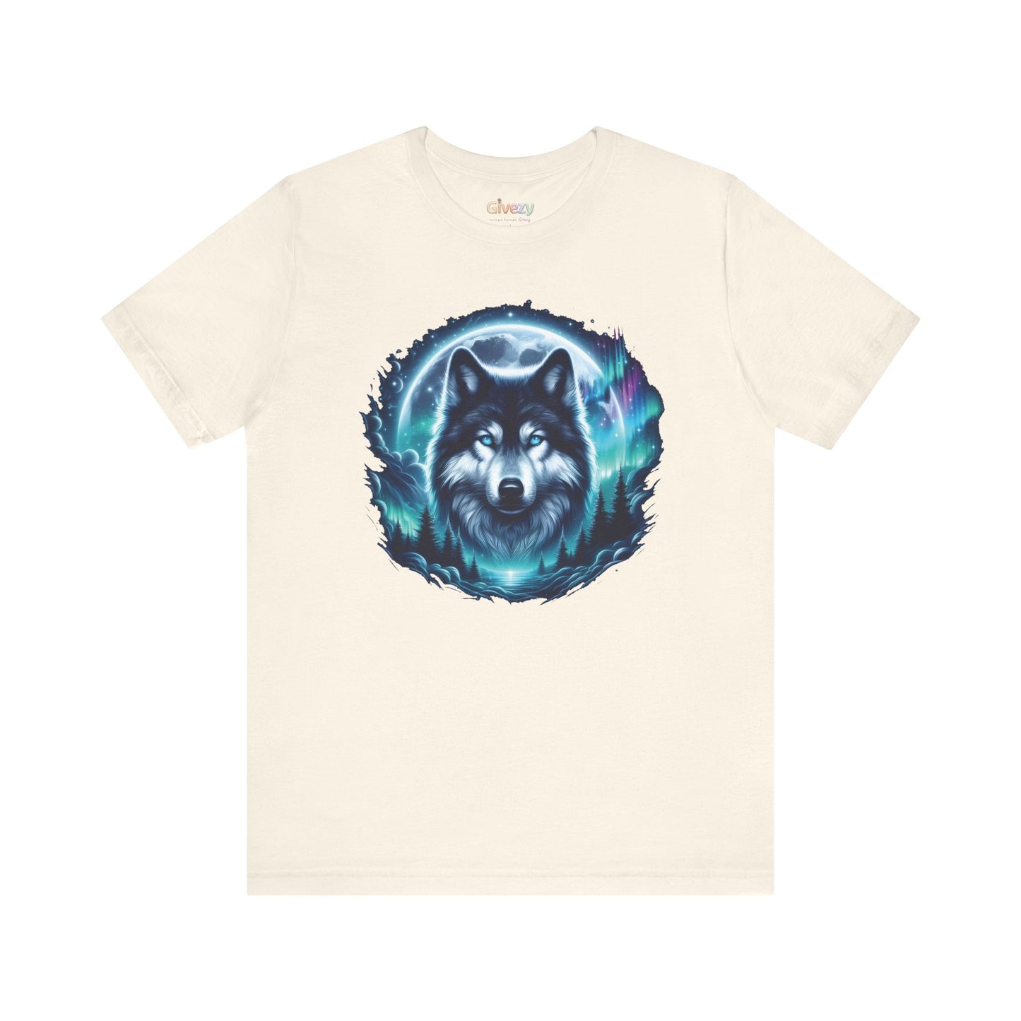 Northern Wolf Glow Unisex Grafik-T-Shirt