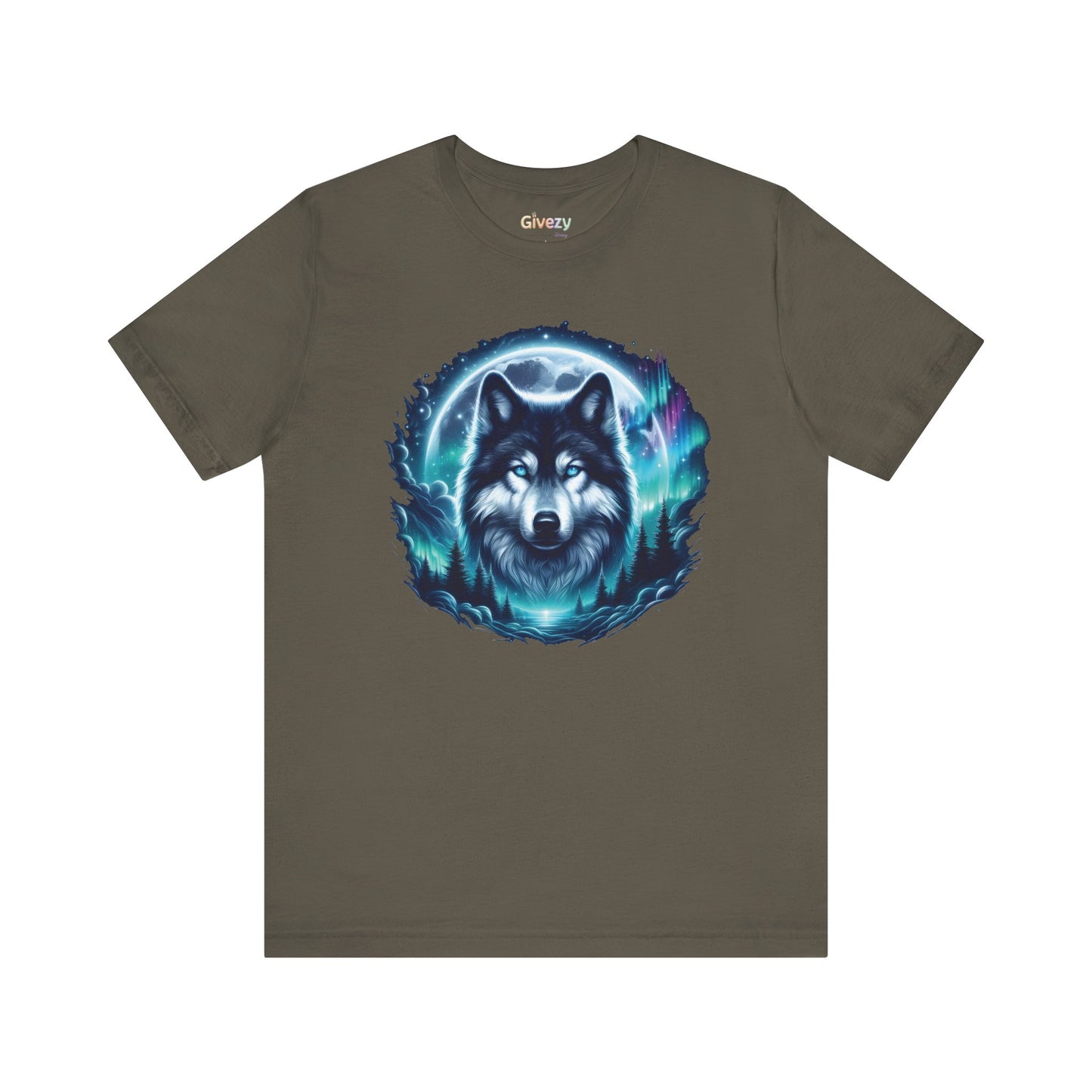 Northern Wolf Glow Unisex Grafik-T-Shirt