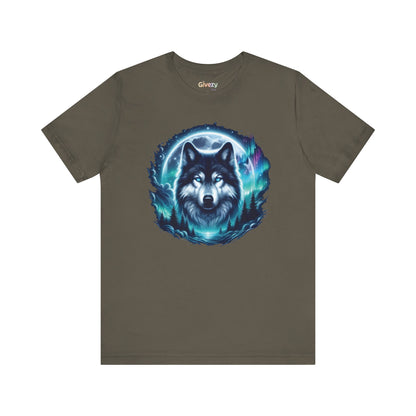 Northern Wolf Glow Unisex Grafik-T-Shirt