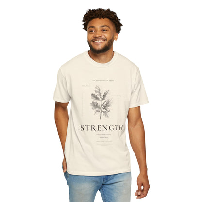 Strength - Vintage Botanical Scripture Unisex T-Shirt, Isaiah 40:31 Bible Verse Tee, Christian Gift for Caregivers, Editorial Faith Apparel