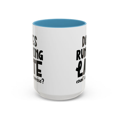 Zählt Zuspätkommen als Sport? - Zweifarbige Tasse (325 ml/443 ml)