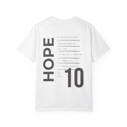 Hope - Personalized Number Scripture Unisex T-Shirt, Romans 15:13 Bible Verse Tee, Christian Gift for Long Waits, Modern Streetwear Faith