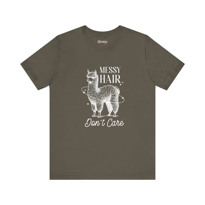 Messy Hair, Don’t Care — Unisex Graphic T-Shirt