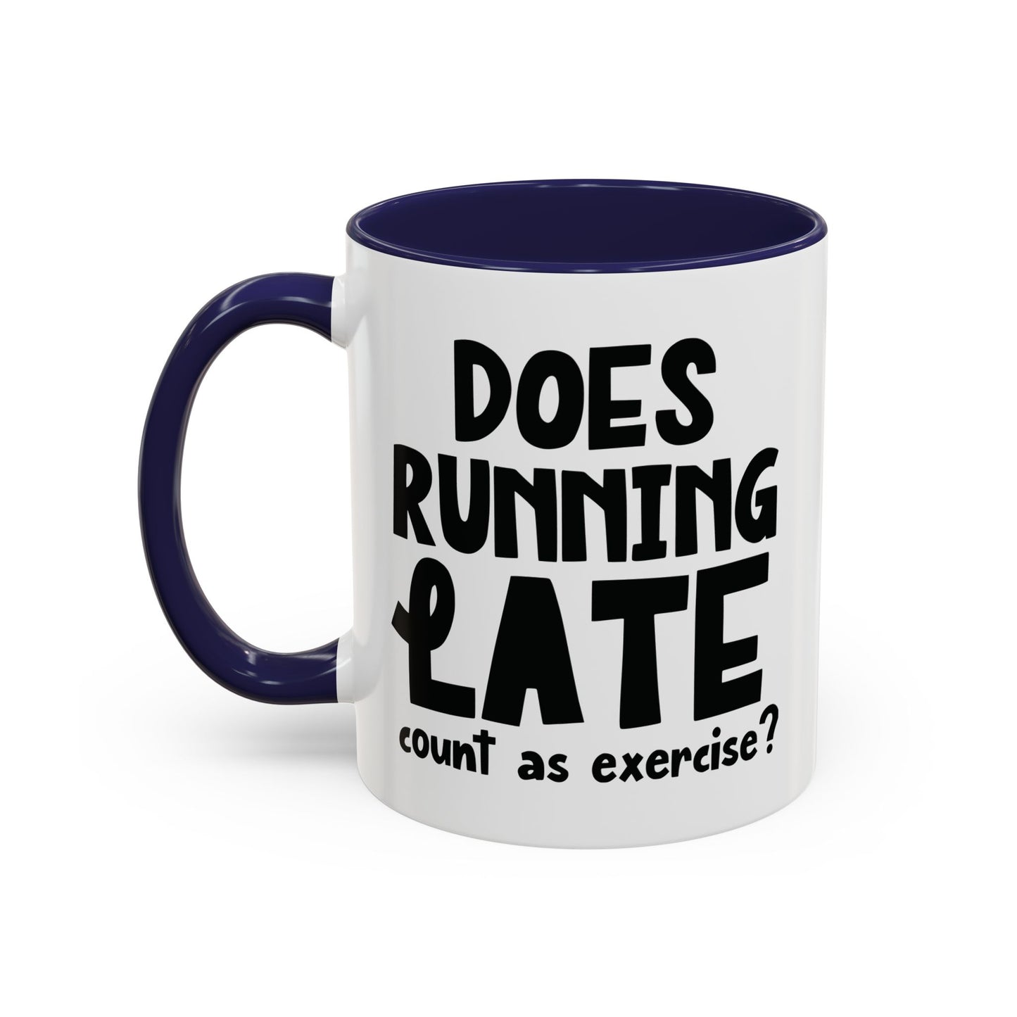 Zählt Zuspätkommen als Sport? - Zweifarbige Tasse (325 ml/443 ml)