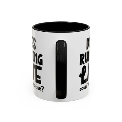 Zählt Zuspätkommen als Sport? - Zweifarbige Tasse (325 ml/443 ml)