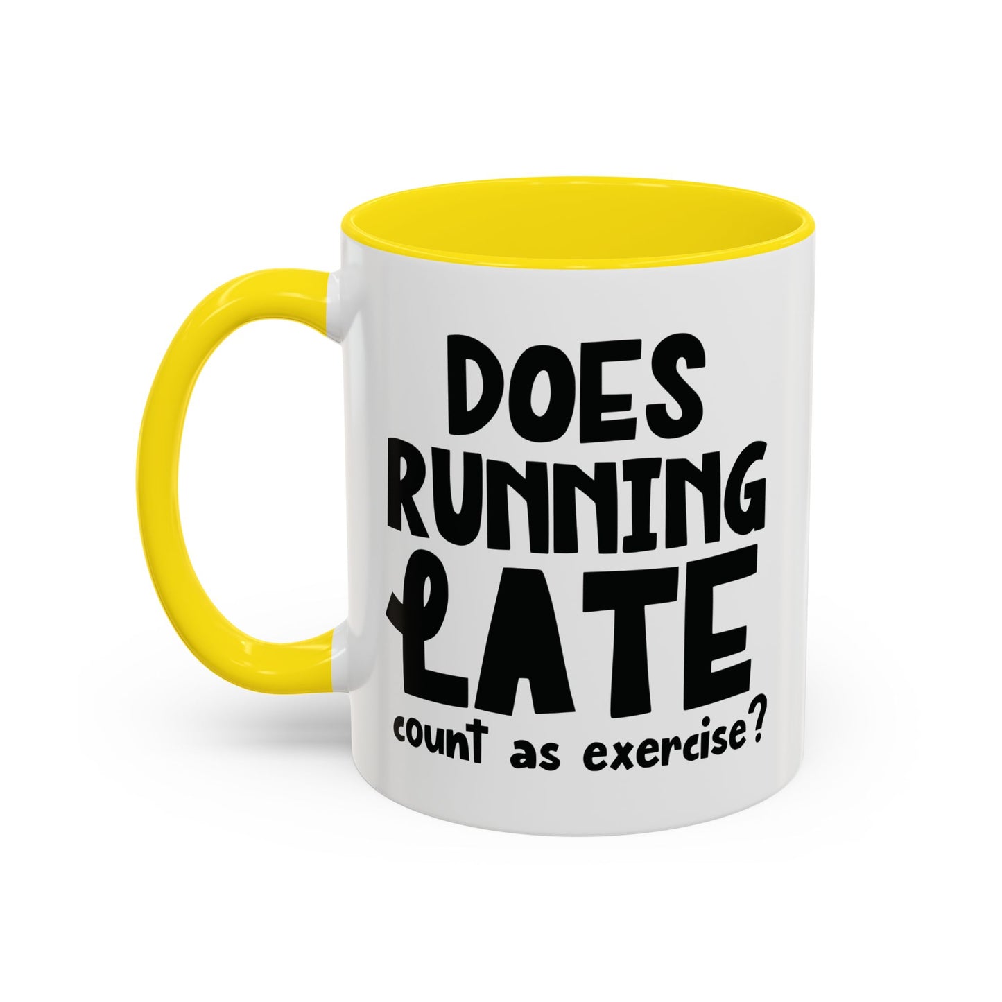 Zählt Zuspätkommen als Sport? - Zweifarbige Tasse (325 ml/443 ml)