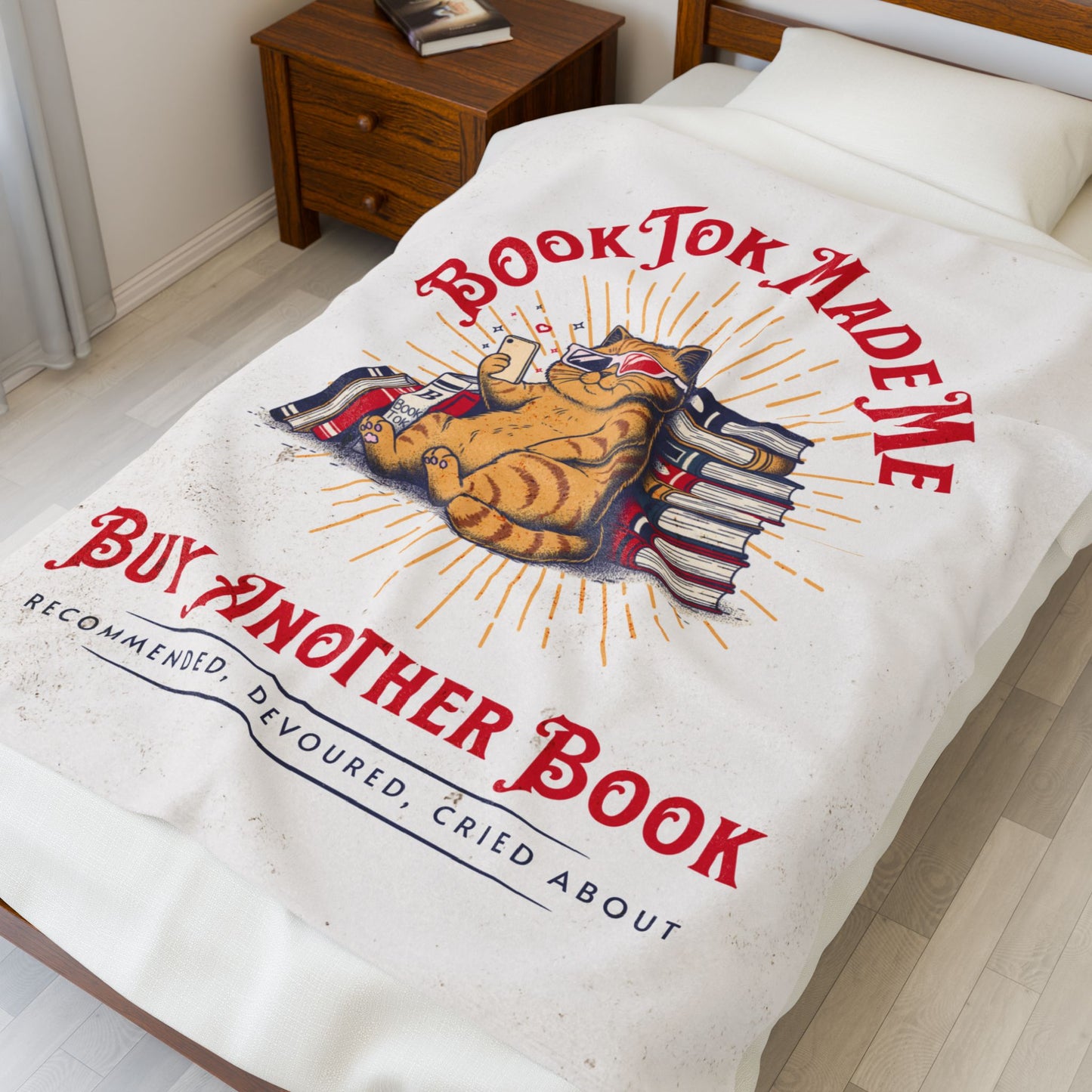 BookTok hat mich wieder zu einem Buch verführt – Ultraweiche Samt-Fleecedecke