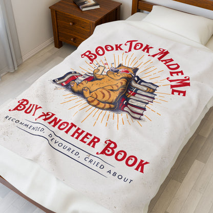 BookTok hat mich wieder zu einem Buch verführt – Ultraweiche Samt-Fleecedecke