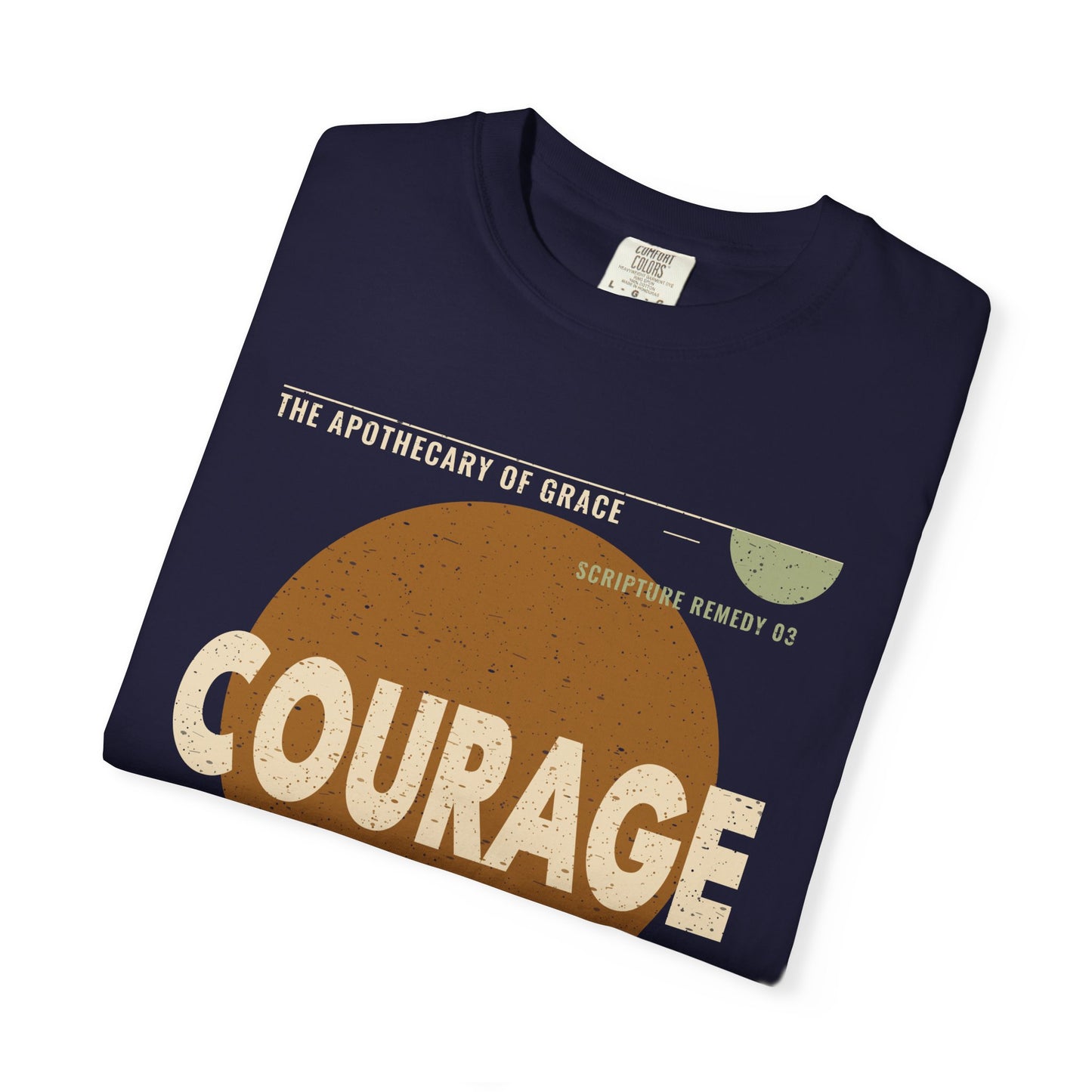 Courage - Retro Mid-Century Scripture Unisex T-Shirt, Joshua 1:9 Bible Verse Tee, Christian Gift for Hard Times, Modern Graphic Faith Apparel