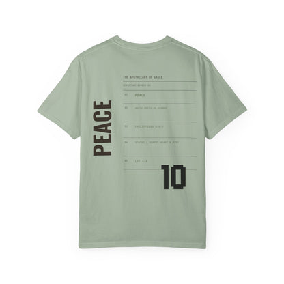 Peace - Personalized Number Scripture Unisex T-Shirt, Philippians 4:6-7 Bible Verse Tee, Christian Gift for Anxiety, Modern Streetwear Faith