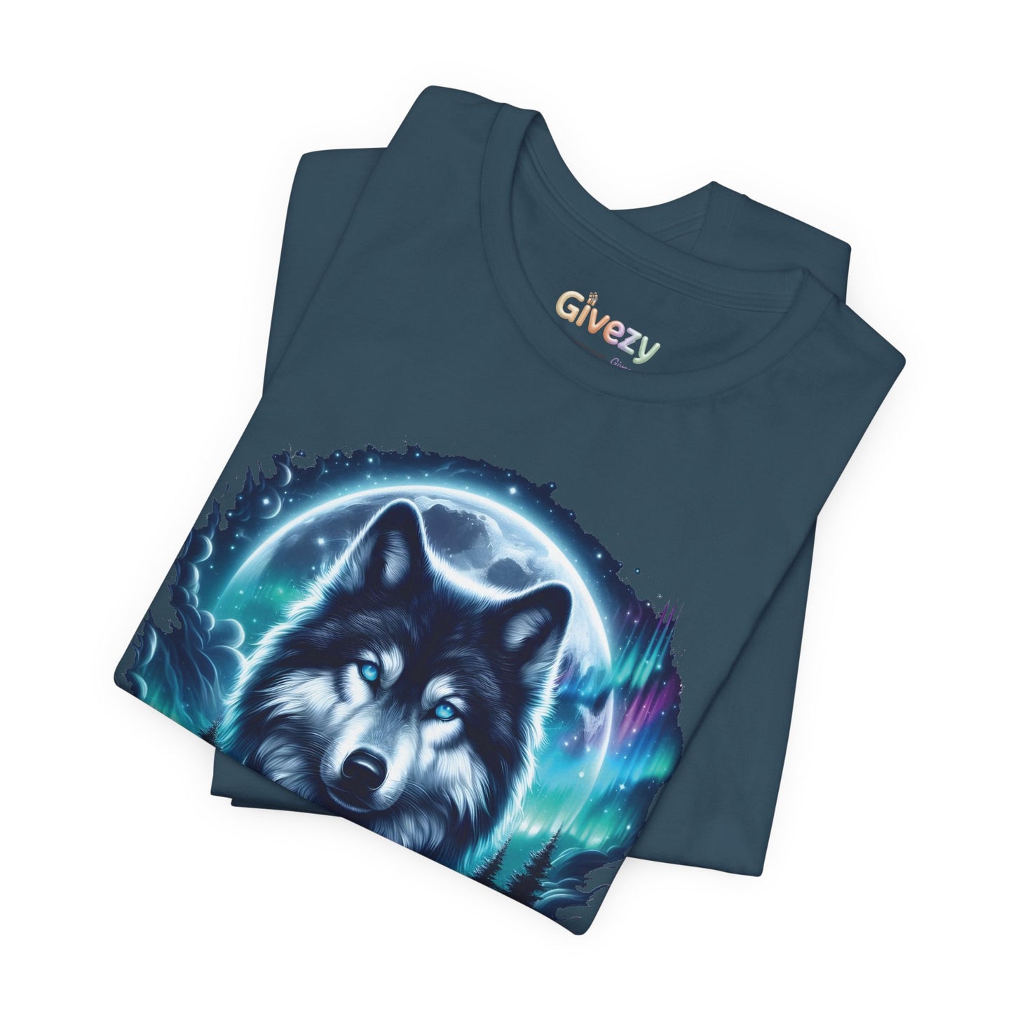 Northern Wolf Glow Unisex Grafik-T-Shirt
