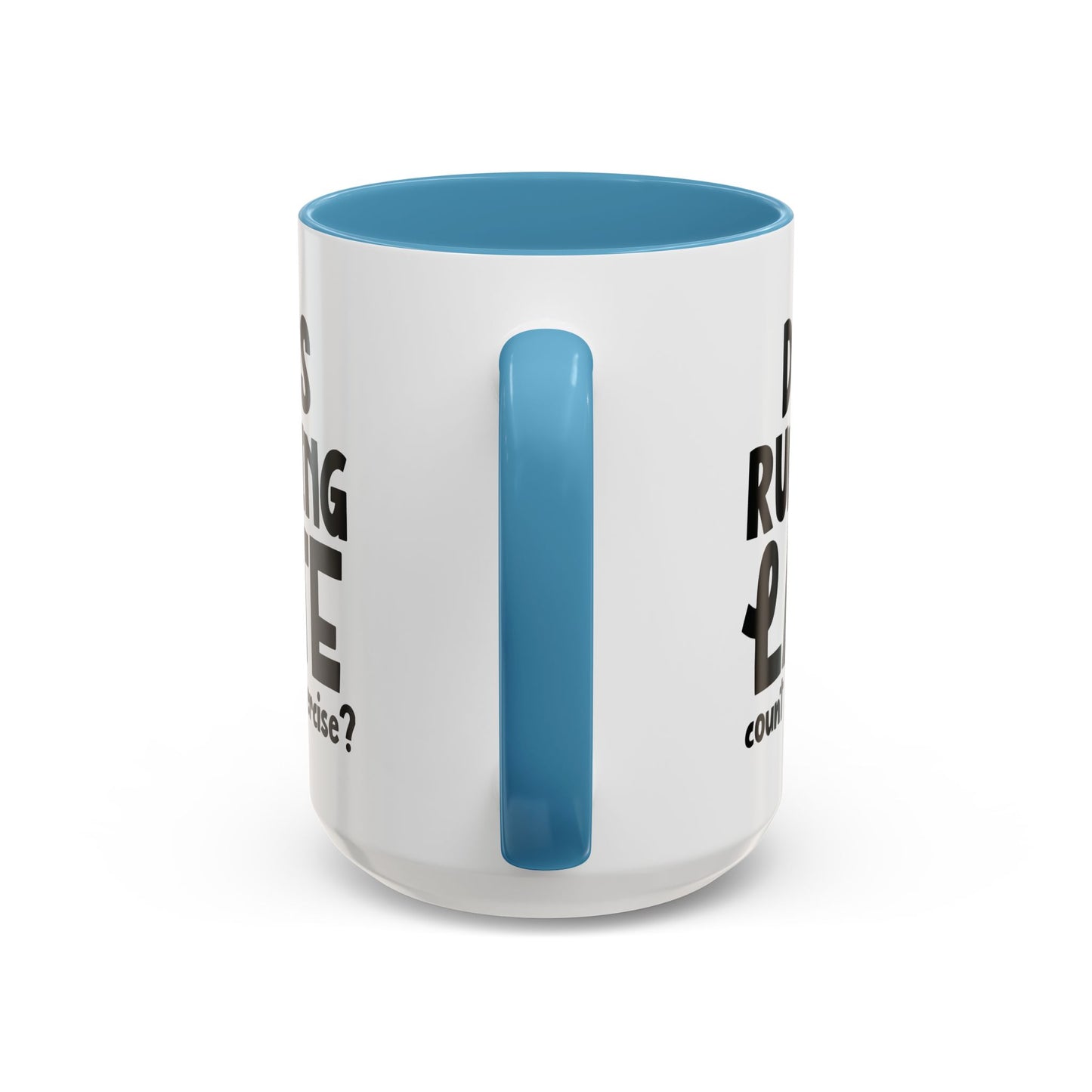 Zählt Zuspätkommen als Sport? - Zweifarbige Tasse (325 ml/443 ml)