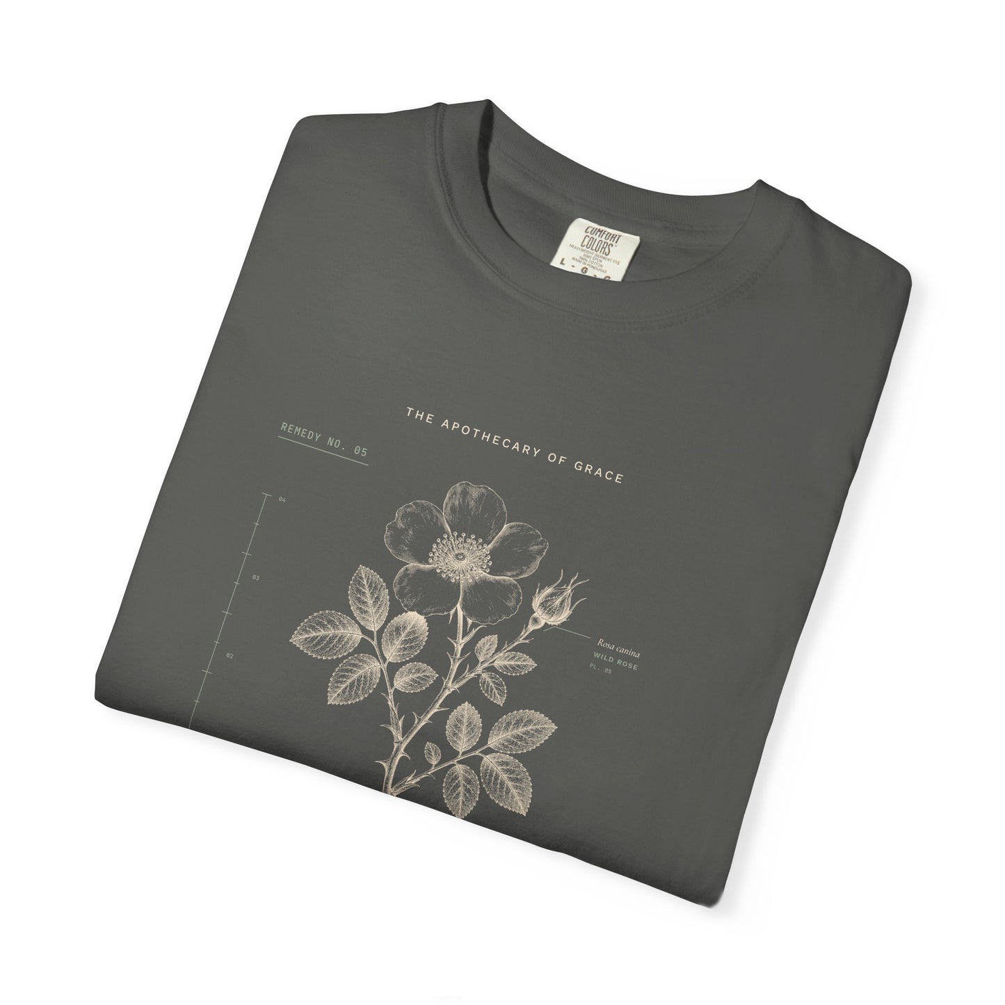 Grace - Vintage Botanical Scripture Unisex T-Shirt, 2 Corinthians 12:9 Bible Verse Tee, Christian Gift for Recovery, Editorial Faith Apparel
