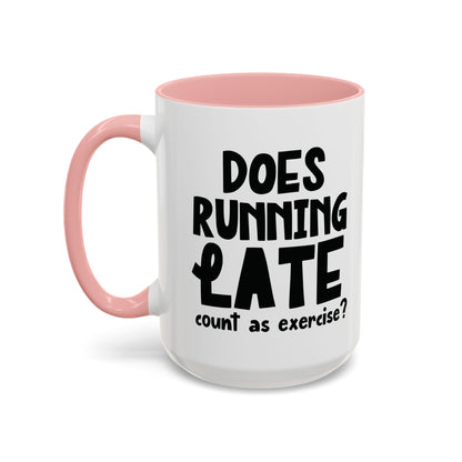 Zählt Zuspätkommen als Sport? - Zweifarbige Tasse (325 ml/443 ml)