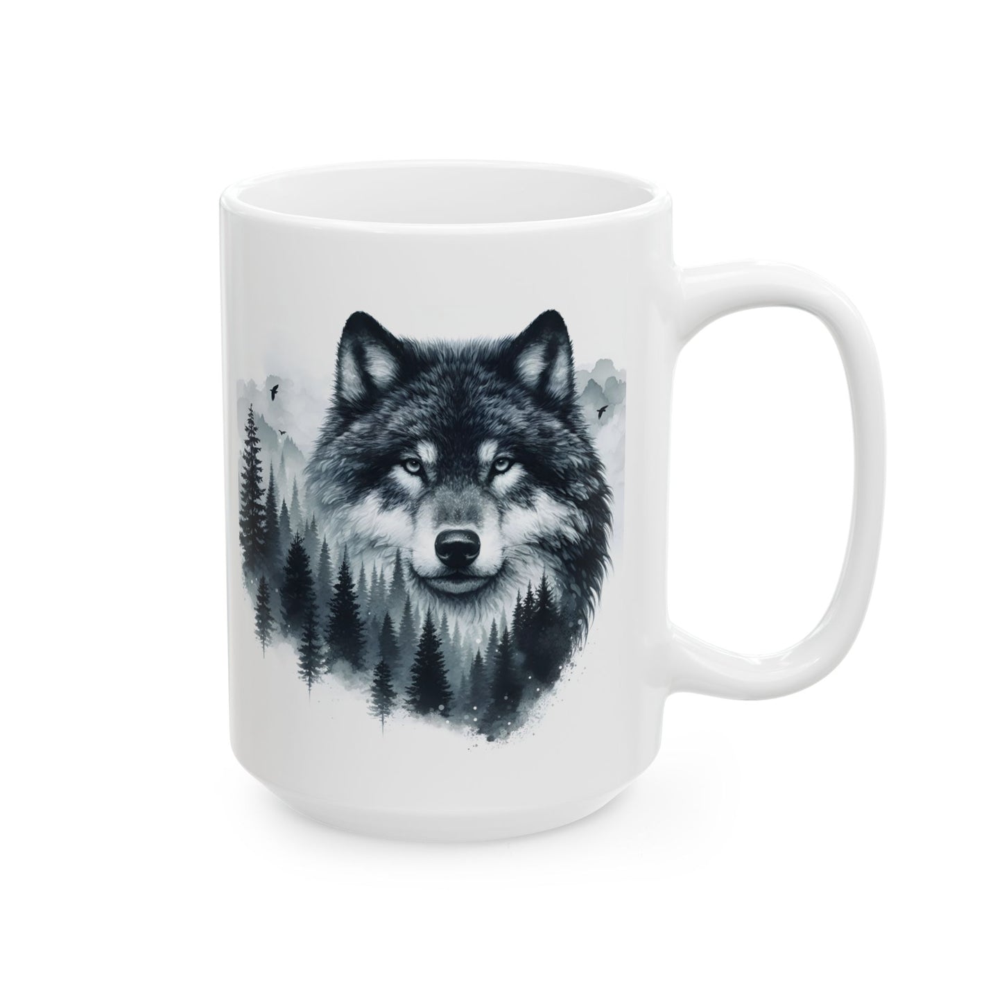 Wolf Forest - Weiße Tasse (325ml/444ml)