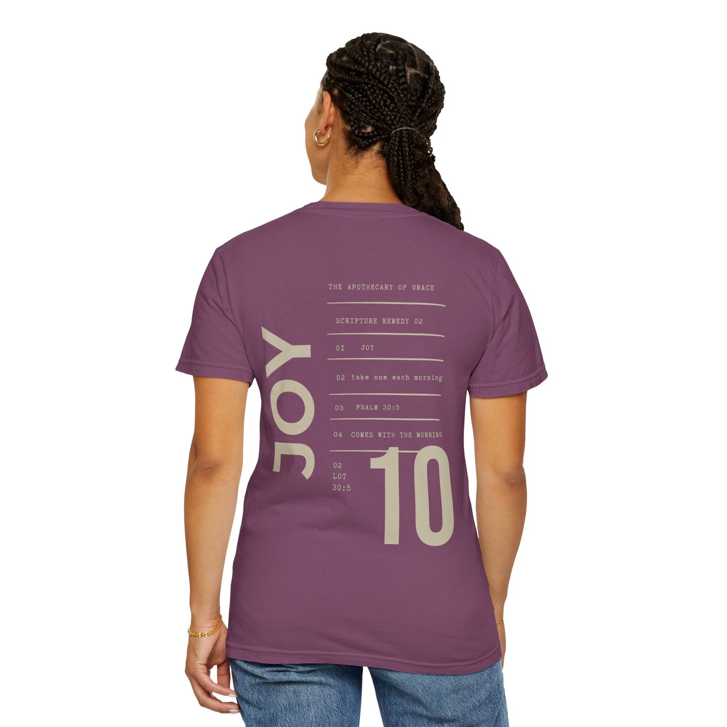 Joy - Personalized Number Scripture Unisex T-Shirt, Psalm 30:5 Bible Verse Tee, Christian Gift for Encouragement, Modern Streetwear Faith