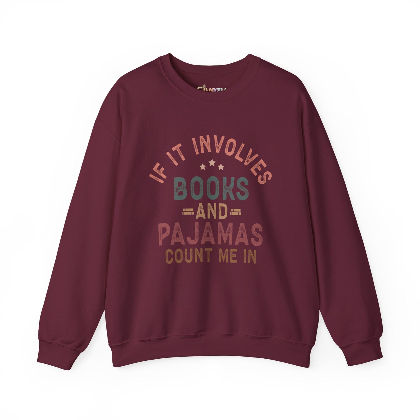 Wenn es um Bücher und Pyjamas geht Rundhals-Sweatshirt