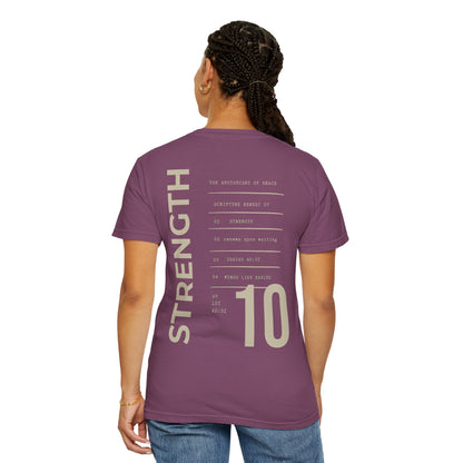 Strength - Personalized Number Scripture Unisex T-Shirt, Isaiah 40:31 Bible Verse Tee, Christian Gift for Caregivers, Modern Streetwear Faith