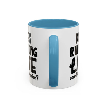 Zählt Zuspätkommen als Sport? - Zweifarbige Tasse (325 ml/443 ml)