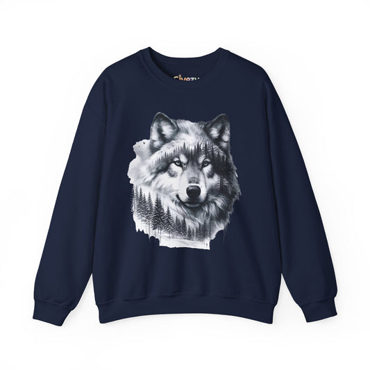 Forest Wolf Unisex Crewneck Sweatshirt