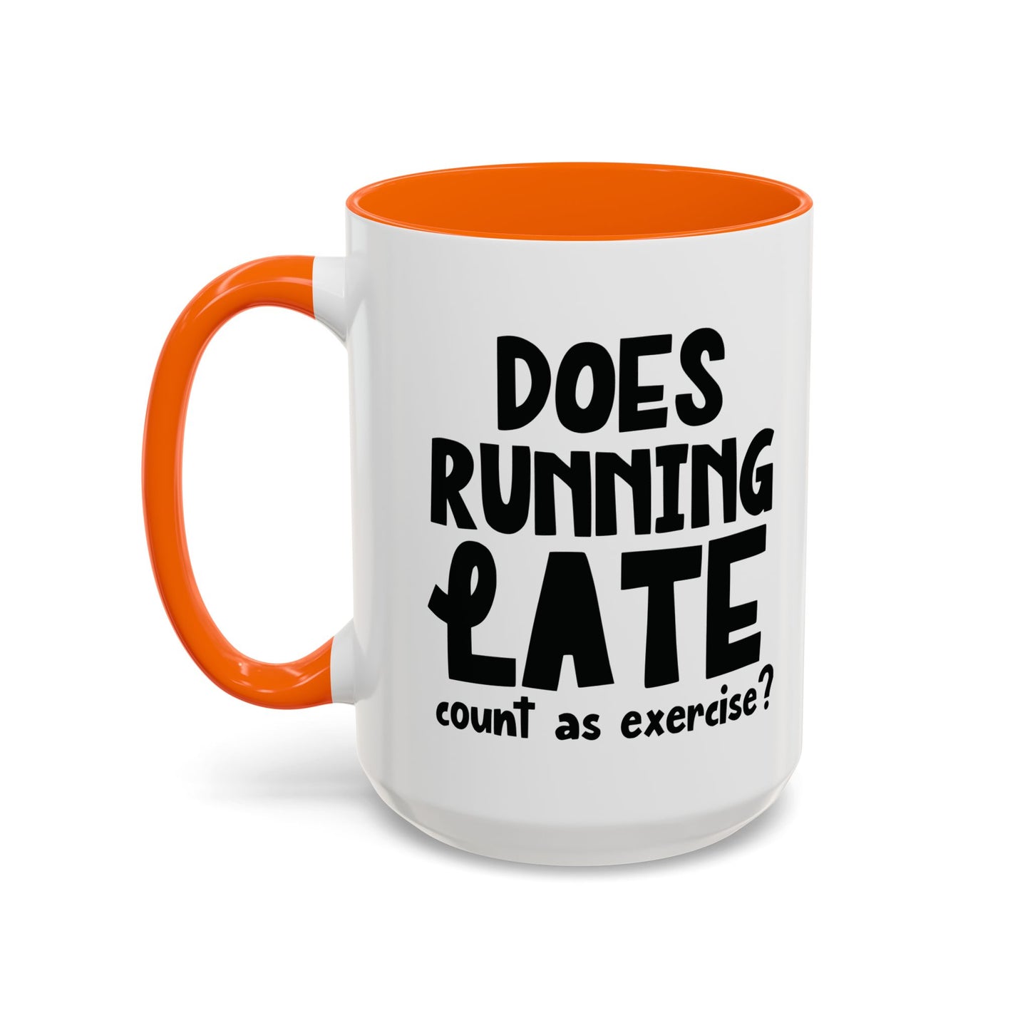 Zählt Zuspätkommen als Sport? - Zweifarbige Tasse (325 ml/443 ml)