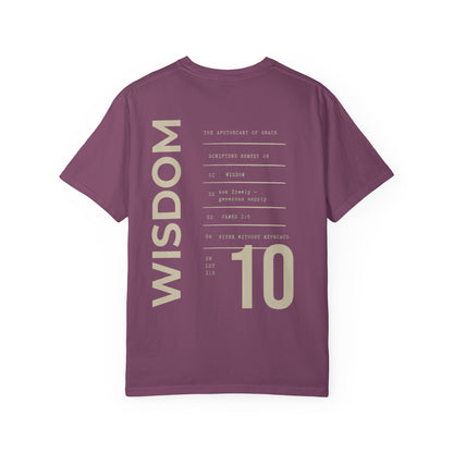 Wisdom - Personalized Number Scripture Unisex T-Shirt, James 1:5 Bible Verse Tee, Christian Gift for Graduation, Modern Streetwear Faith
