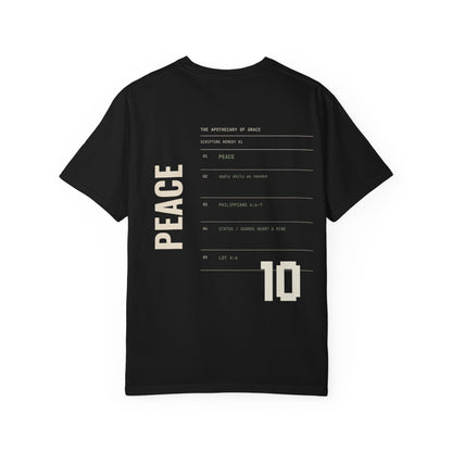Peace - Personalized Number Scripture Unisex T-Shirt, Philippians 4:6-7 Bible Verse Tee, Christian Gift for Anxiety, Modern Streetwear Faith