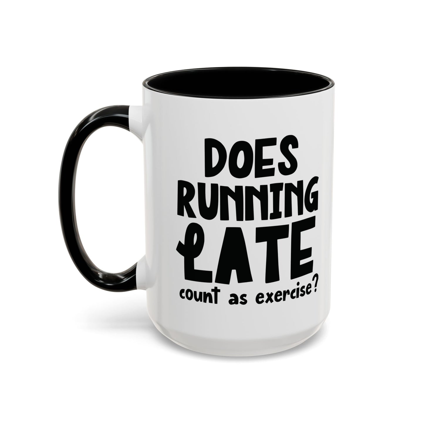 Zählt Zuspätkommen als Sport? - Zweifarbige Tasse (325 ml/443 ml)