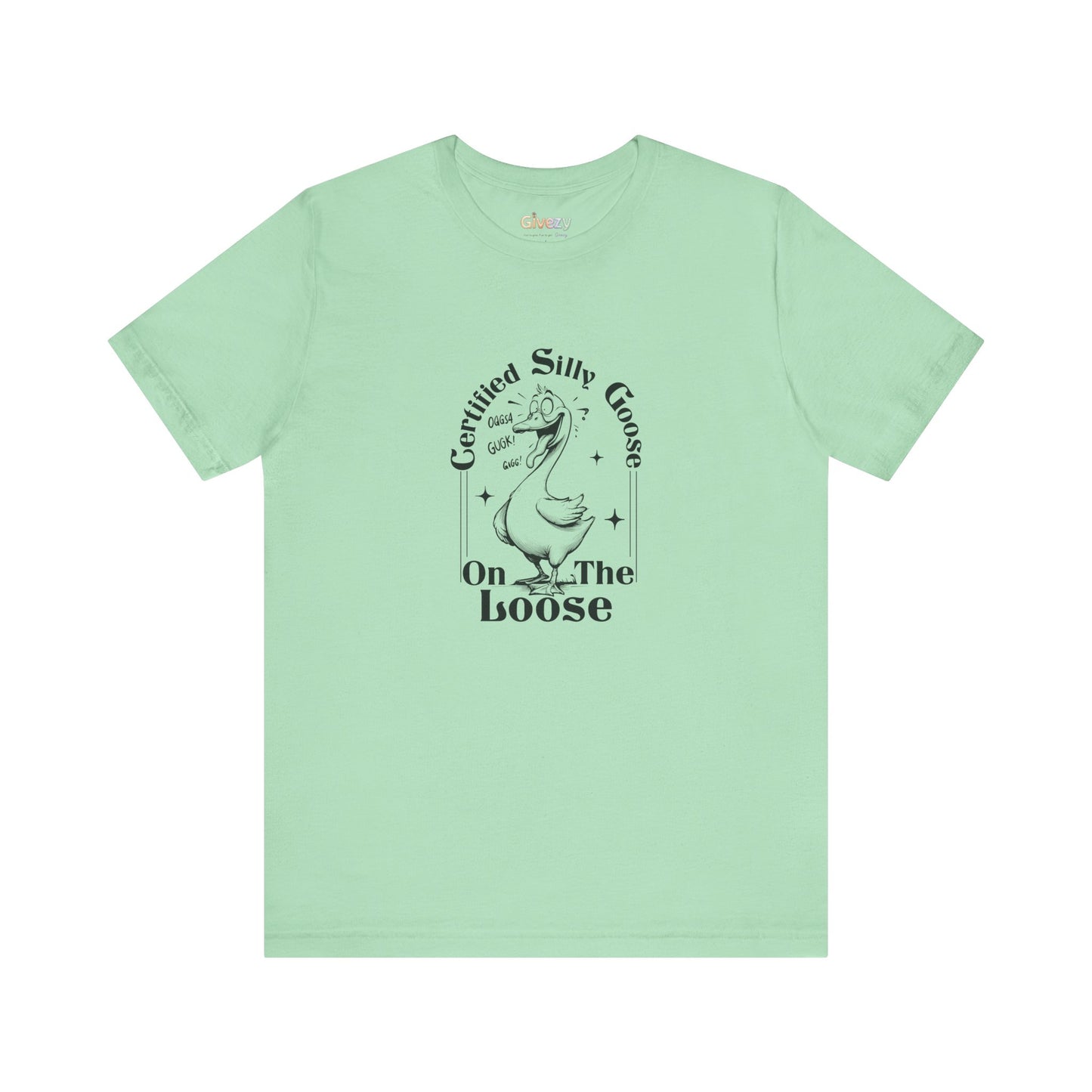 Zertifizierte „Verrückte Gans auf freiem Fuß“ — Unisex-Grafik-T-Shirt