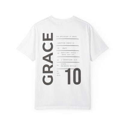 Grace - Personalized Number Scripture Unisex T-Shirt, 2 Corinthians 12:9 Bible Verse Tee, Christian Gift for Recovery, Modern Streetwear Faith
