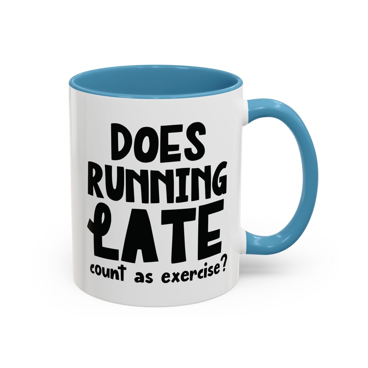 Zählt Zuspätkommen als Sport? - Zweifarbige Tasse (325 ml/443 ml)