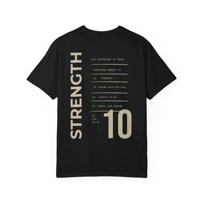 Strength - Personalized Number Scripture Unisex T-Shirt, Isaiah 40:31 Bible Verse Tee, Christian Gift for Caregivers, Modern Streetwear Faith