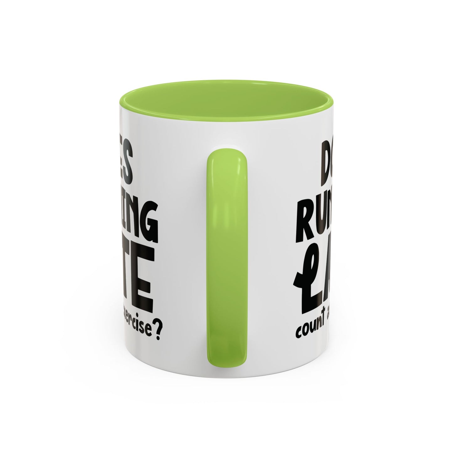 Zählt Zuspätkommen als Sport? - Zweifarbige Tasse (325 ml/443 ml)