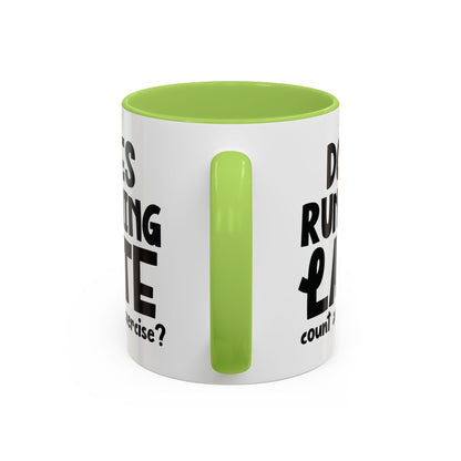 Zählt Zuspätkommen als Sport? - Zweifarbige Tasse (325 ml/443 ml)