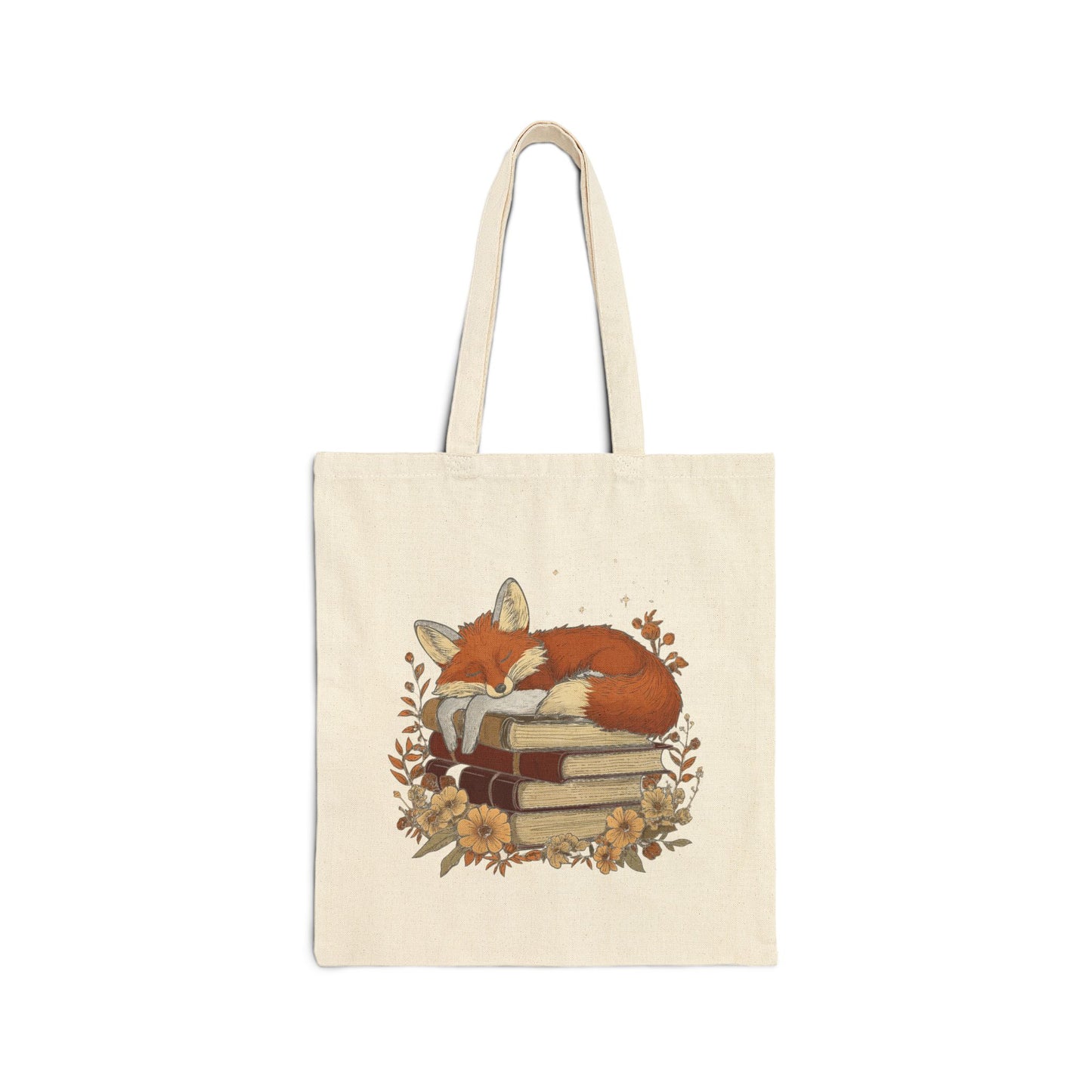 Fox & Books - Canvas Tote Bag (2 Colors)