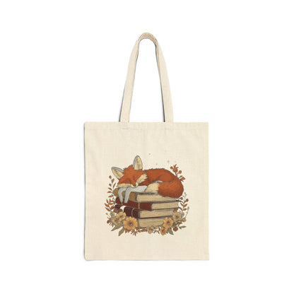 Fox & Books - Canvas Tote Bag (2 Colors)